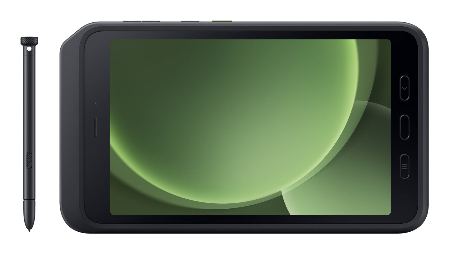 Samsung Galaxy Tab Active5 Enterprise Edition 5G Samsung Exynos LTE-TDD & LTE-FDD 128 GB 20,3 cm (8") 6 GB Wi-Fi 6 (802.11ax) Android 14 Grön