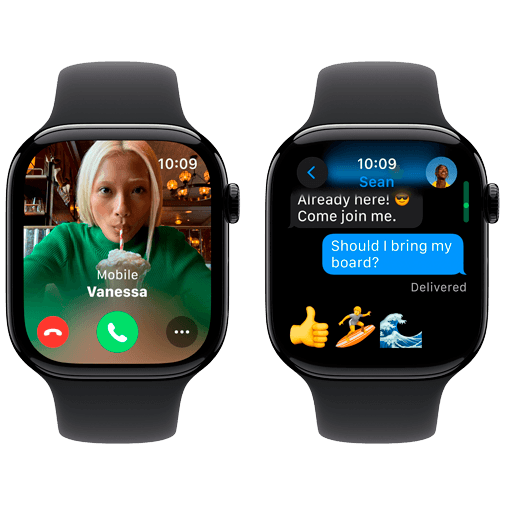 Apple Watch Series 10 4G 46mm Svart (Svart Gummiband S/M) – Apple