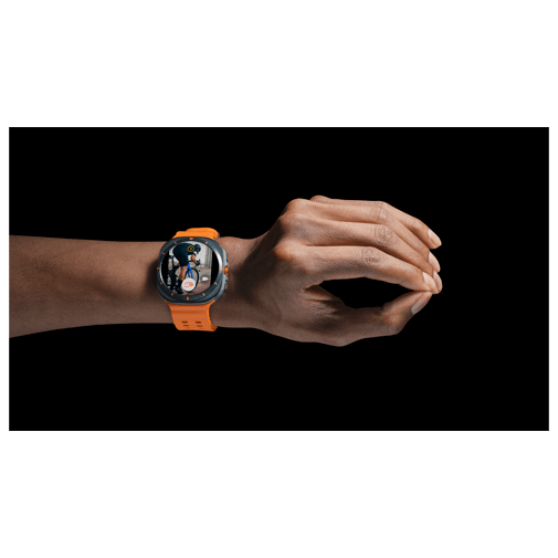 Samsung Galaxy Watch Ultra Titanium Grå (Orange Gummiband) – Samsung