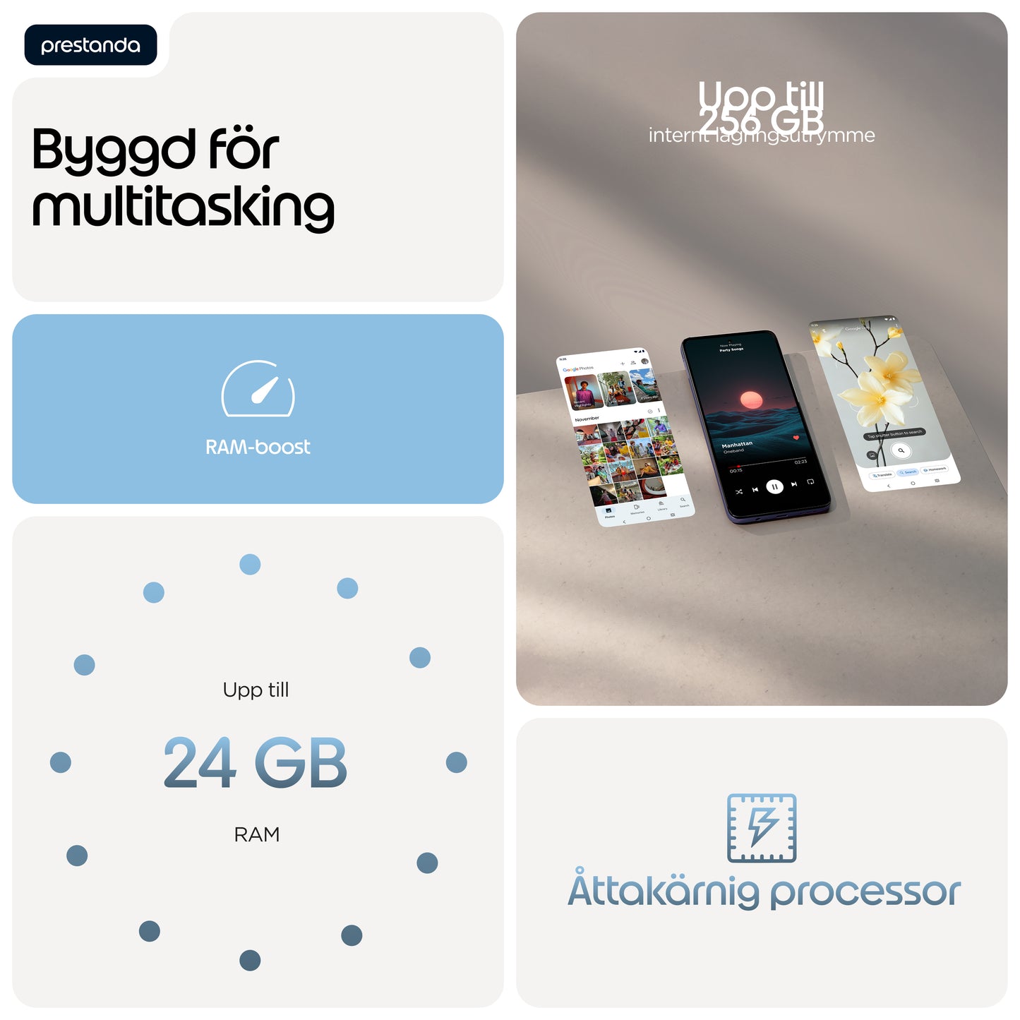 Motorola moto g17 power 17,1 cm (6.72") Hybrid Dual SIM Android 15 USB Type-C 8 GB 256 GB 6000 mAh Blå