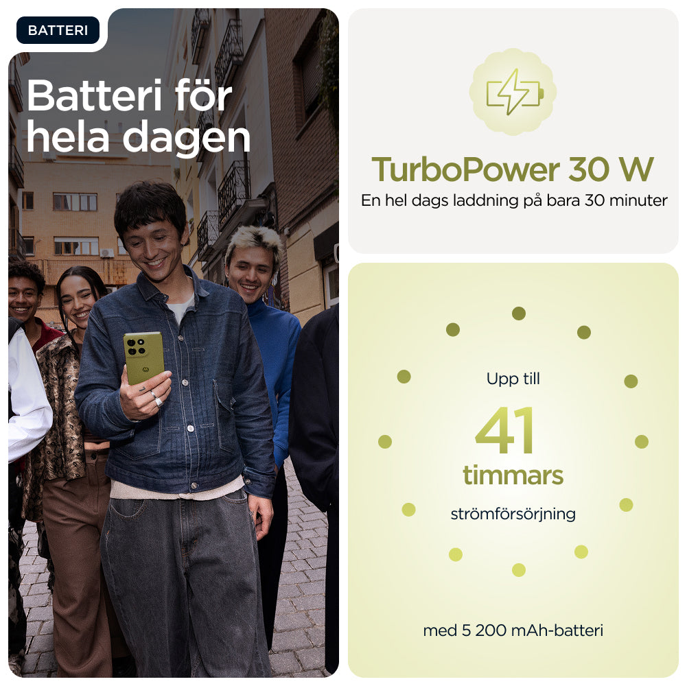 Motorola moto g86 5G 16,9 cm (6.67") Dubbla SIM-kort Android 15 USB Type-C 8 GB 256 GB 5200 mAh Grön