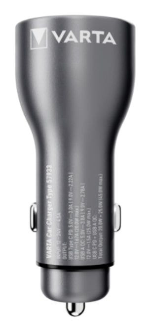 Varta Car Charger Smartphone, Surfplatta Svart Cigarr tändare Automatisk